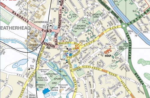 Leatherhead Map